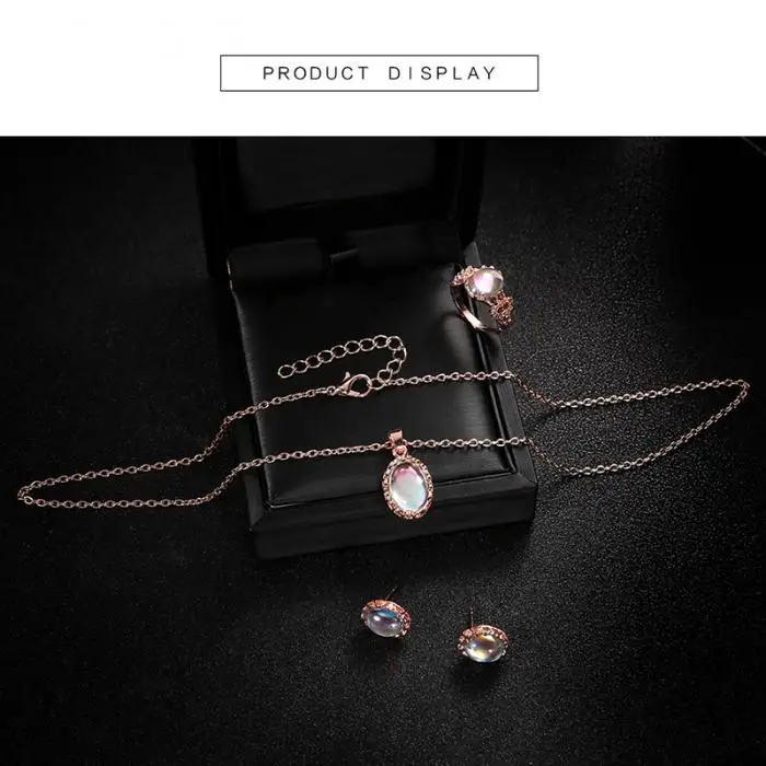 Женское ожерелье, серьги-гвоздики, наборы колец, женские ретро Роскошные ювелирные изделия CX17
