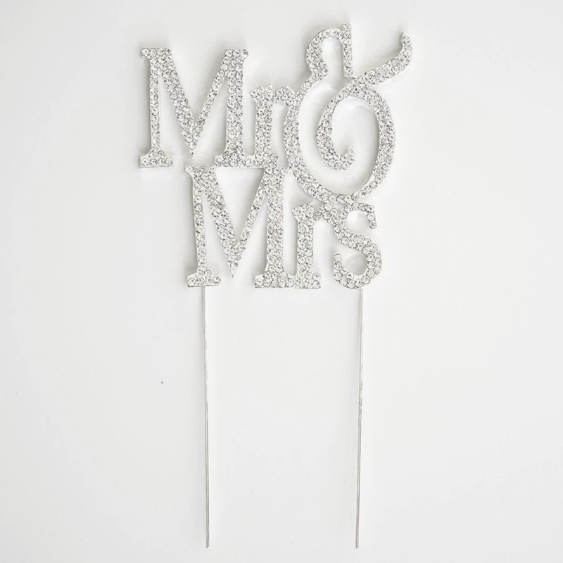 Настоящий "mr& Mrs" Livraison Gratuite Vente Chaude Mousseux Strass Cristaux De Mariage Anniversaire romanic Gateau Topper