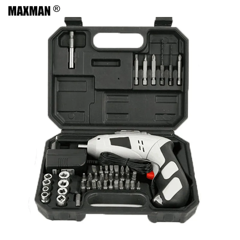 

MAXMAN Cordless Drill 4.8V DC Battery Electric Screwdriver Rechargeable Household DIY Multifunction Dremel Electric Tools