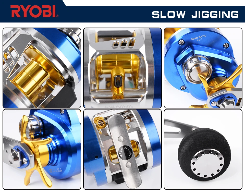 Ryobi Ranmi Slow Jigging 30l/r Fishing Reel 10+1bb Gear Ratio 6.81 Max Drag 12kg Jigging Reel