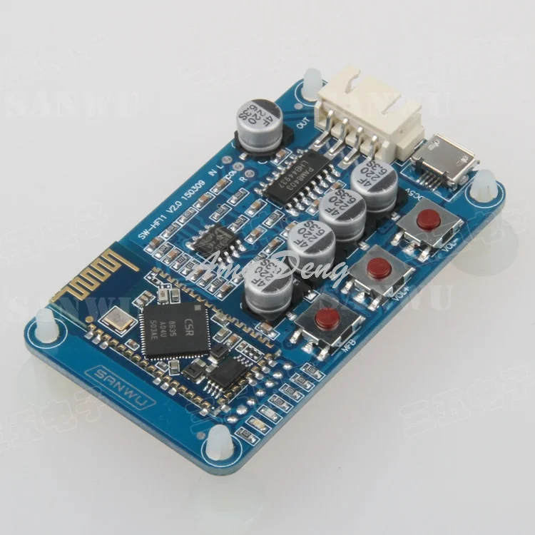 2pcs/lot Free shipping Bluetooth receiver amplifier board Mini USB digital small speaker | Электронные компоненты и