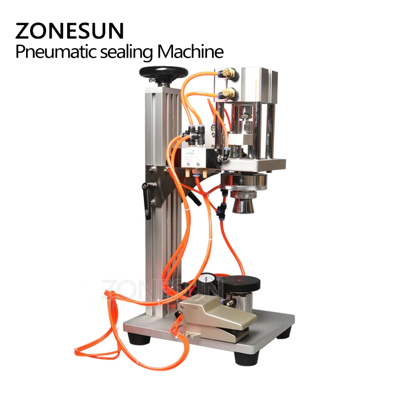 ZONESUN пневматическая машина для обжима духов, колпачок для металлической крышки, пресс-машина, колпачок, пинг-машина, парфюмерный спрей, щипцы