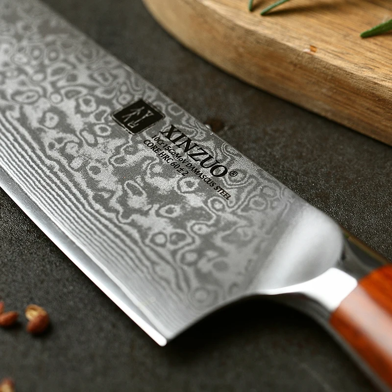  XINZUO 8.5'' Chef Knife Japanese Damascus Forged Steel Kitchen Knife Professional Gyutou Knives Sta - 32839796891