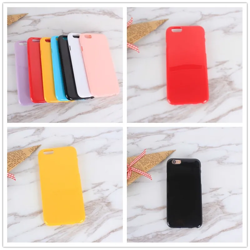 Case For iphone 7 plus Ultra thin Smooth Solid Color Simple Business Luxury Cute colorfull Glossy soft silicone |