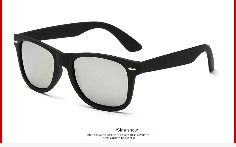 HDSUNFLY модные Для мужчин поляризованных солнцезащитных очков Для мужчин для вождения зеркала покрытие точки черная рамка очки мужские солнцезащитные очки UV400 - Цвет линз: black silver