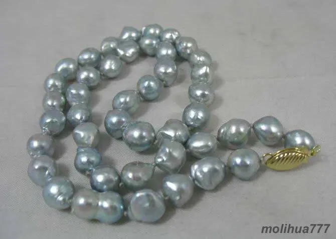

Real Gray Freshwater Pearl 18KGP clasp Necklace