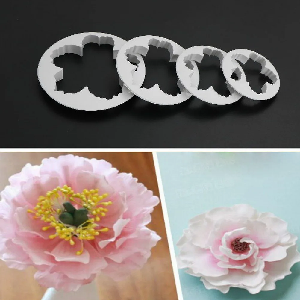 4 шт. пластиковые формы для выпечки печенья и тортов|cake decorating|fondant moldspeony petal |