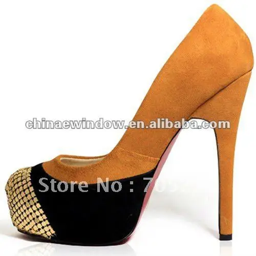 Luxurious High Heel Closed-toes With Metal Sequins Platform women's sexy Fashion Shoes | Обувь