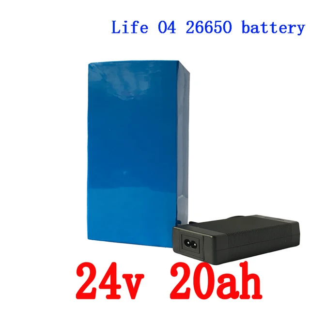 Cheap 24v lifepo4 24v 20ah lifepo4 battery pack BMS 50A 500w motor bateria 24v ebike battery use brand 3.2v 20ah cells + Charger