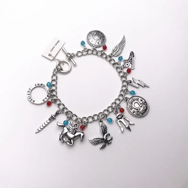 FANTASY UNIVERSE Бесплатная доставка 20 шт много Перси Джексон Шарм браслет ALLAA01|charm bracelet|a