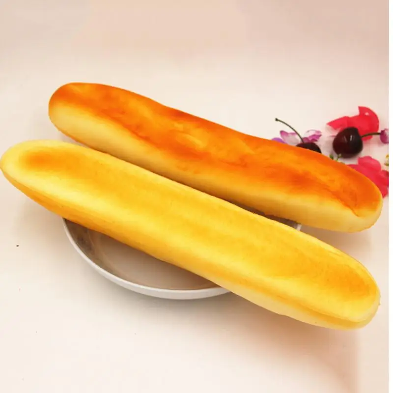 French Baguettes Kawaii Squishy Rising Jumbo Phone Straps Cute Squeeze Stress Kids Gift Pillow Loaf Cake 5