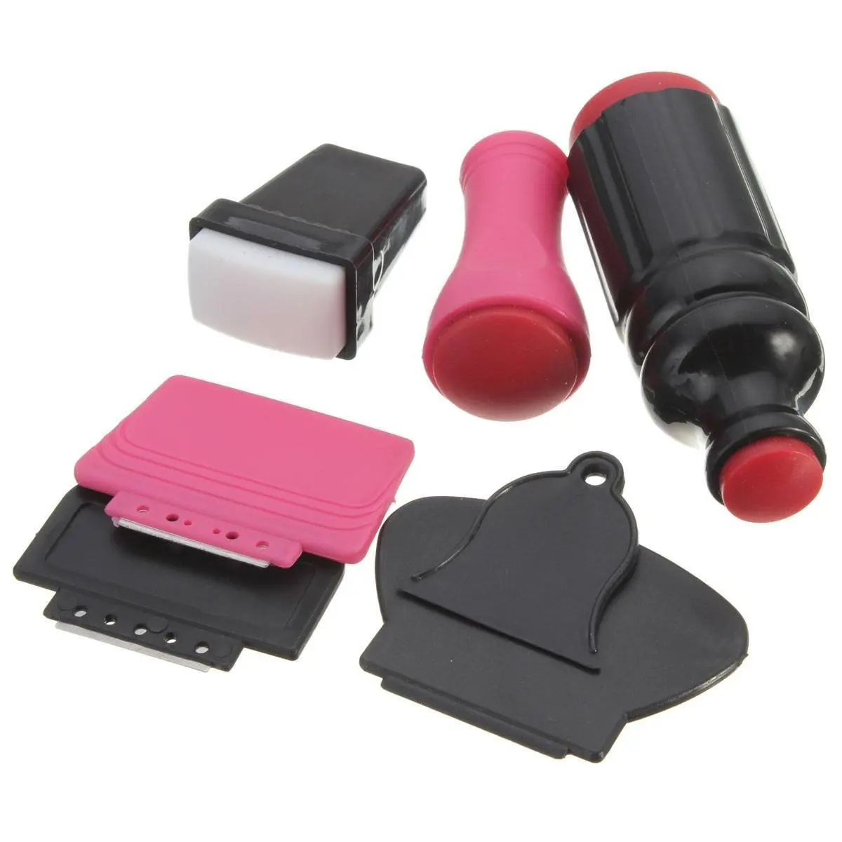 Nail Art Stamping Template Stamp Scraper Set Kit DIY Nail Designin