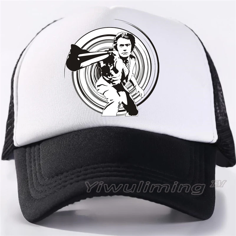 

New Summer Trucker Caps clint eastwood Cool Summer Black Adult Cool Baseball Mesh Net Trucker Caps Hat for Men Adjustable