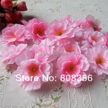 

1000pcs 4.5cm 6 Colors Available Artificial Fabric Peach Blossom Plum Flower Heads Wedding Christmas Party DIY Jewelry/Curtain