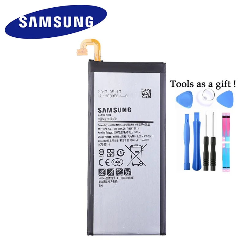 Оригинальная запасная аккумуляторная батарея для Samsung Galaxy C9 Pro EB BC900ABE C9008 C900F C900Y 4000
