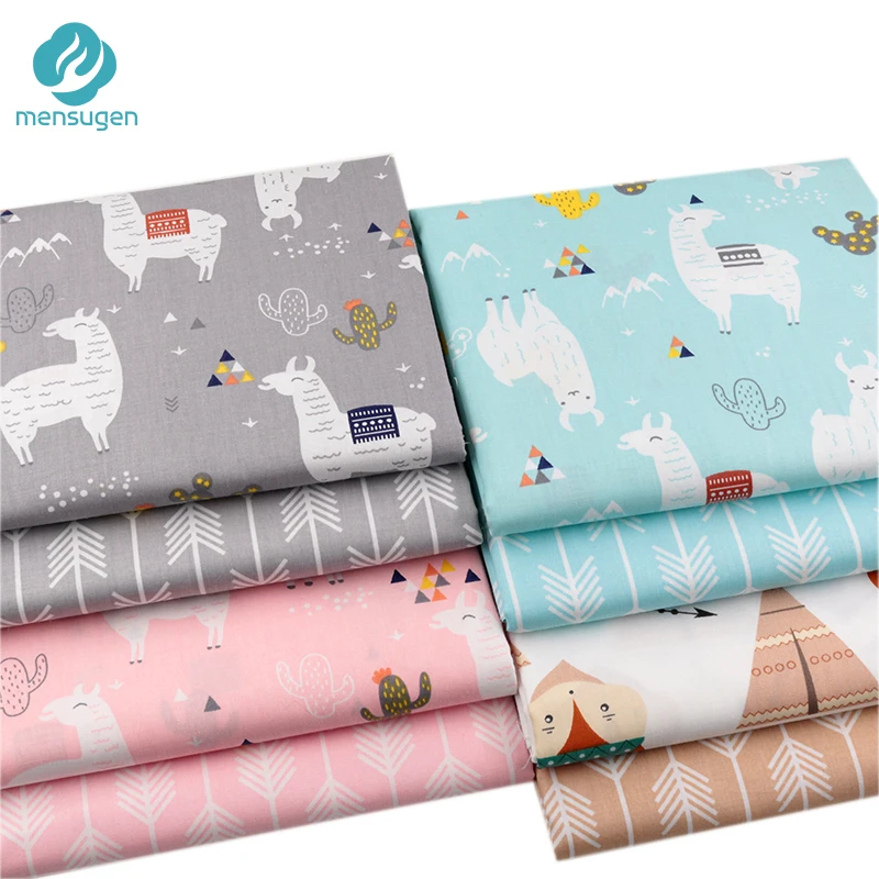 

Fabric Meters Cartoon Alpaca Arrow Cotton Fabrics for Baby Bedding Sheets Quilting Sewing Blanket Pillows DIY Fabrics Material