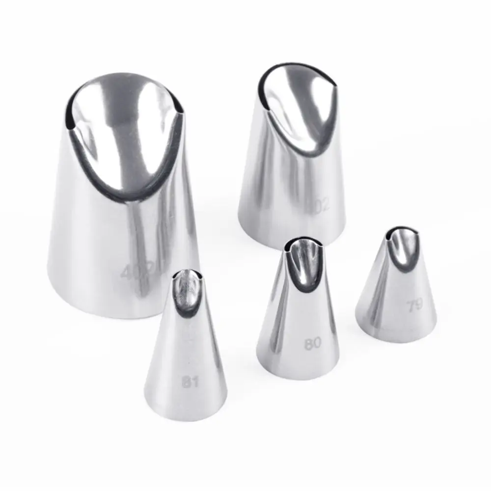 

5pcs/set Petal Stainless Steel Icing Piping Nozzle Set Metal Cream Tips Cake Decorating Pastry Tools Cake Decorating Nozzles #81
