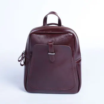 

Vintage classic oil wax leather backpack women travel satchel casual shoulder teenagers travel school bagpack female backpack