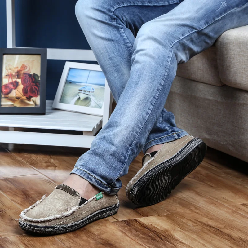 Новинка низкая цена мужские дышащие туфли высокого качества повседневные джинсовые кеды повседневная парусиновая обувь слипоны мужские модные лоферы на плоской подошве