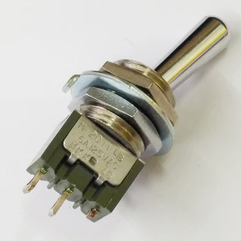 

Original new 100% Japan import M-2011LB 6A 125VAC 2pin 2gear button switch opening 12MM