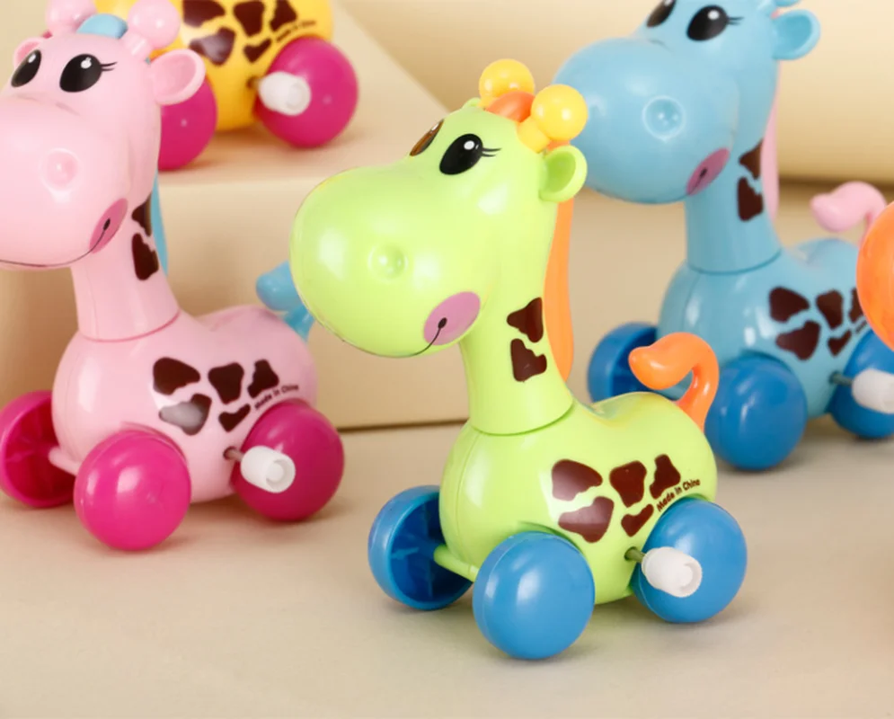 Детская Забавный Заводной игрушка для маленьких мальчиков Жираф дизайн с часовым механизмом игрушка Reborn baby Wind Up Игрушка