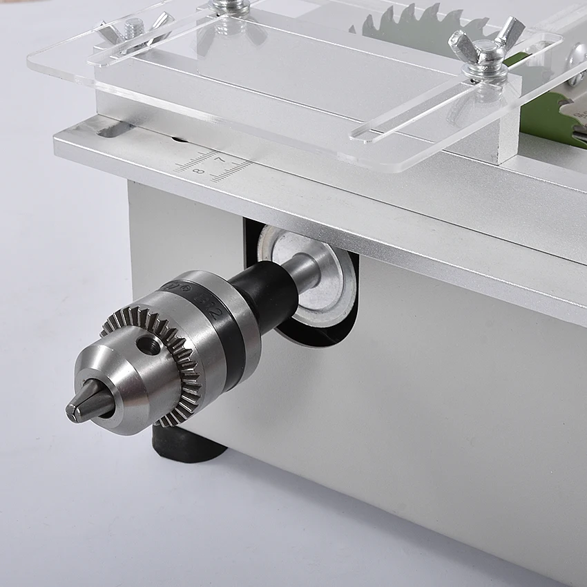 Mini Table Saw Handmade Woodworking DIY Model Electric Polishing Cutting Tool Aluminum Alloy Circular Saw Blade 7000 rpm DC24V Mini Table Saw Handmade Woodworking DIY Model Electric Polishing Cutting Tool Aluminum Alloy Circular Saw Blade 7000 rpm DC24V