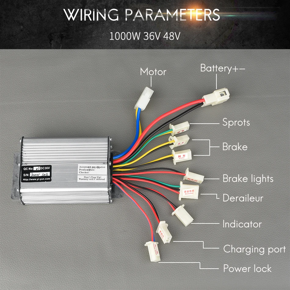 Flash Deal 36V 48V 800W DC Brush Motor Controller E Bike Scooter Engine Generator Anti-speeding electric bicycle Parts YIYUN YK31F 4