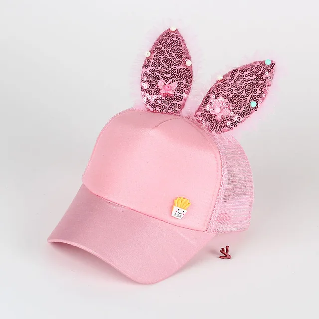 baseball cap with bunny ears