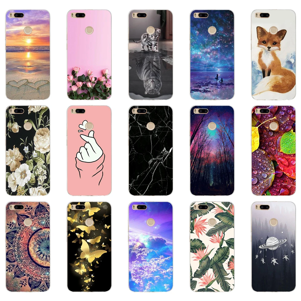 

A silicone Cover For Xiaomi MI A1 Case Full Protection Soft tpu Back Cover Phone Cases For Xiomi MI A1 bumper Coque