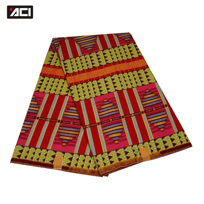 ACI Fashion Design Ghana Kente Fabric 6 Yards,African Java Wax Print