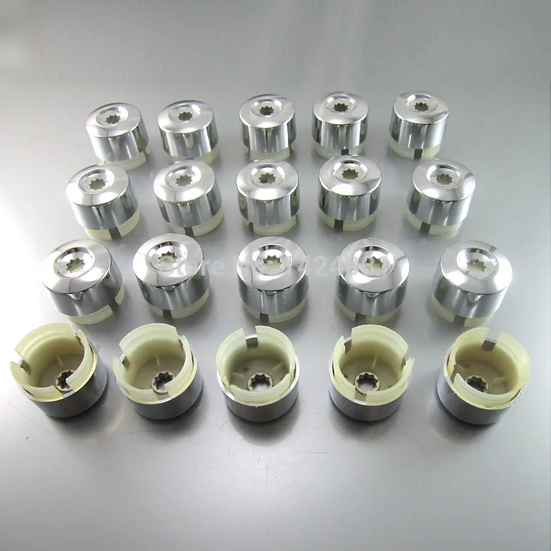 100Pcs/lot High Quality Chrome Wheel Lug Bolt Caps Cover For 2004 2014
