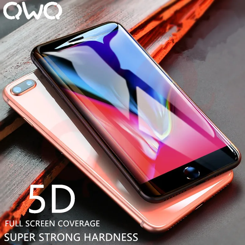 Kopen 5D Volledige Beschermende Gehard Glas Voor iphone 7 8 Plus glas 6 6 s plus Screen Protector Voor iphone X 9 H Hardheid Slanke Glas Film