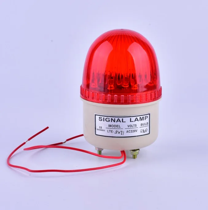 Warning Light LTE 5071J DC12V 24V AC110V 220V Flashing Warning Lamp Alarm with Sound Fireman