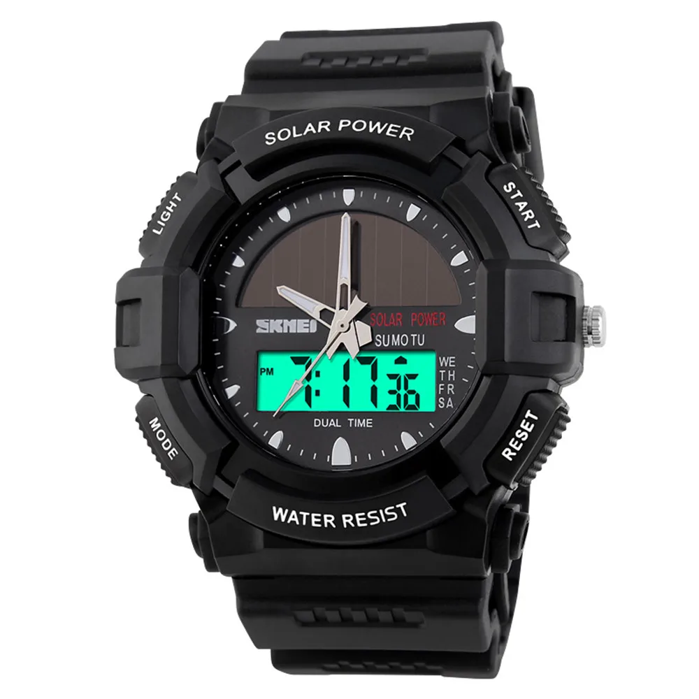 SKMEI Shock Resistant LED Digital Wristwatches Waterproof Military Outdoor Multifunctional Solar Energy Men s Watch