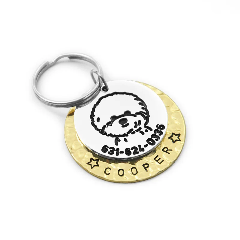 

Custom Bichon Dog Tag, Engraved Dog Tag, Personalized Pet ID Tag, Pet Jewelry Dog Jewelry, Bichon Dog ID Tag
