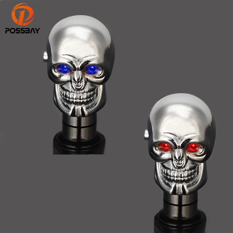 Stick Handbrake Cover Skull Shifter Lever Car Gear Shift Knob Wicked Carved