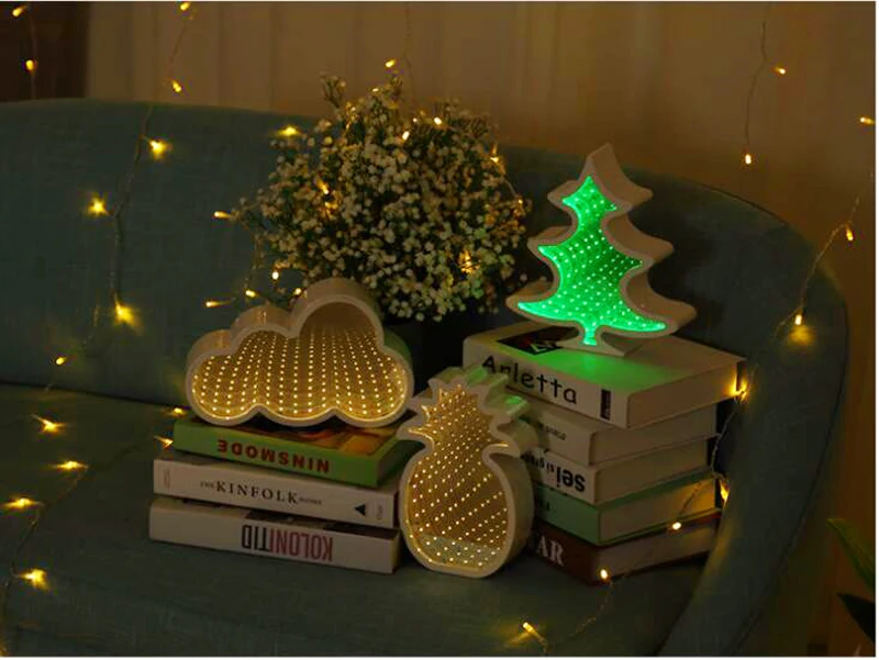3D Marquee LED Tunnel Lamps Novelty Illusion Star Cloud Pineapple Heart Bell Night Lights Creative Gift Decor Lamp For Wall Desk (20)