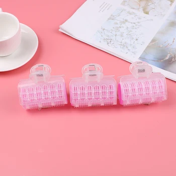 

3PC Plastic Hair Roller Clips Self Grip Hair Curler Big Loop DIY Pink Hairdressing Maker Styling Tool For Beauty 6*6.5*3cm Hot