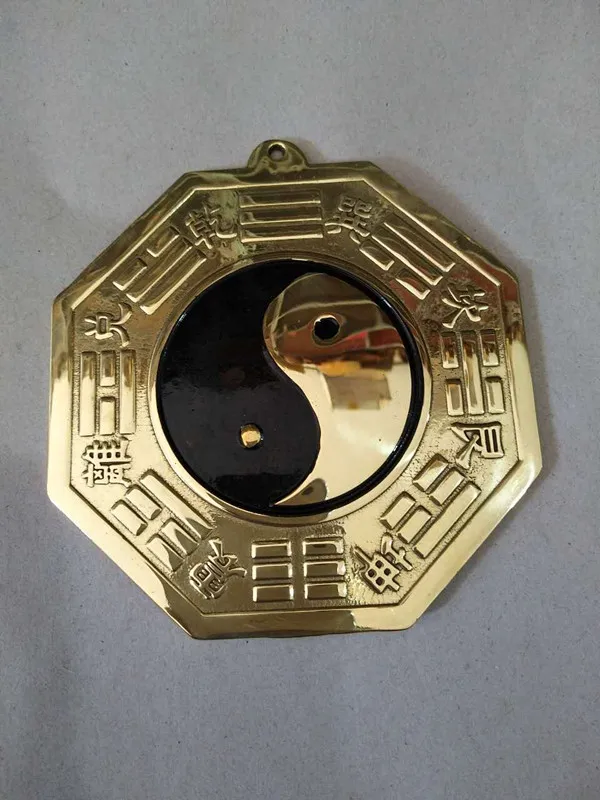 Медный светильник yin yang fish Taiji Bagua зеркальный дом защищает счастливые украшения