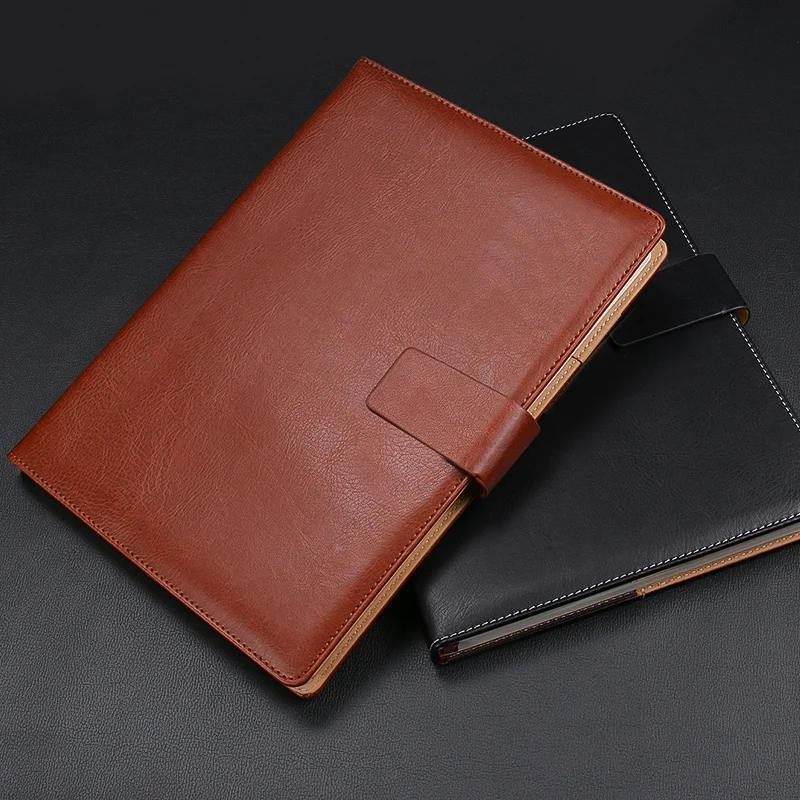 

Thick Notebook Simple Leather Notepad Buckle Diary Business Dowling Paper 1PCS