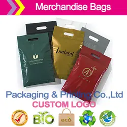 Товары сумки-высечки ручка Пластик сумки w/Zip-Loc закрытия Индивидуальные логотип