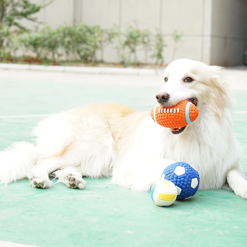 

Dog toy ball sound puppy Teddy side shepherding golden hair large dog molars bite resistant dog training pet supplies
