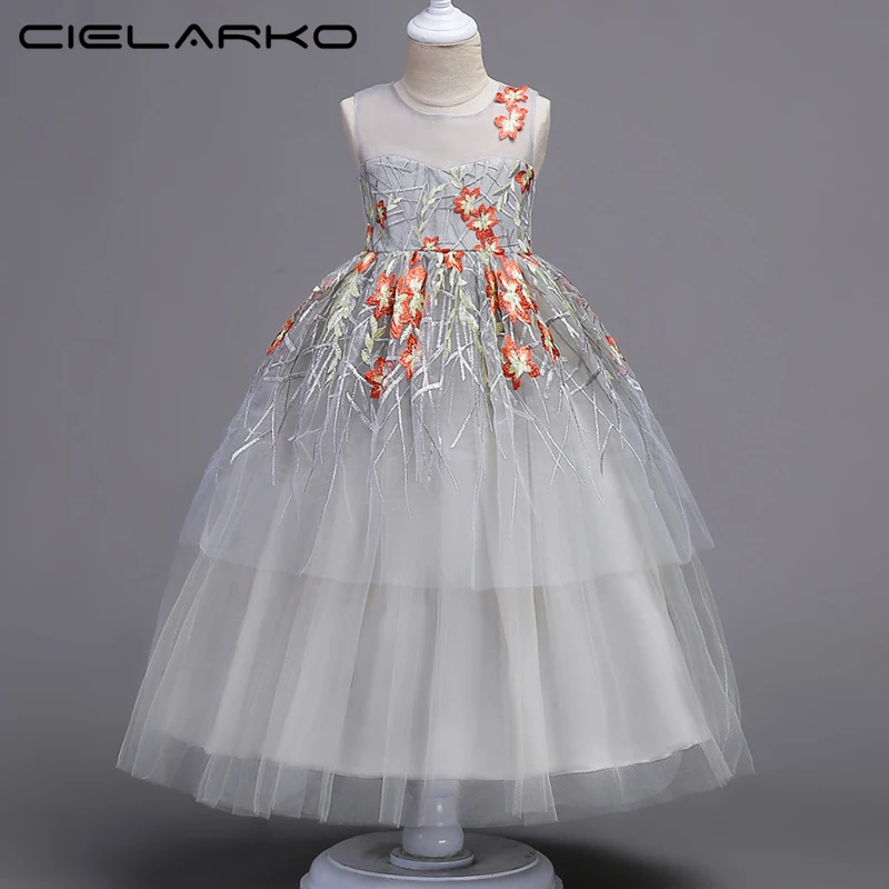 Cielarko платье для девочек-подростков; детская одежда; праздничные платья для девочек; кружевное свадебное платье для подростков