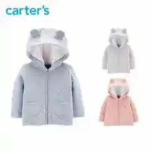 Carter s Zip Up Quilted Heather Jacket cute ears hooded long sleeve autumn winter baby boy