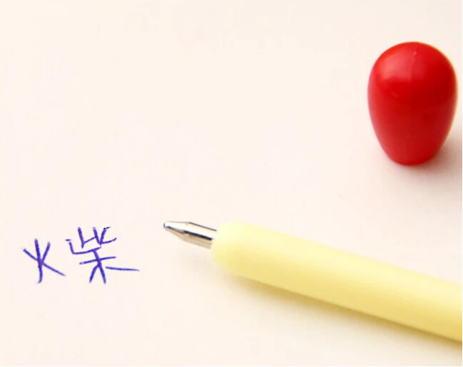 10 шт. Корейская Милая Канцелярия мини ручка-спичка креативные изогнутые школьные офисные шариковые ручки matche styling freebie смешной синий