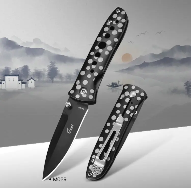 

ENLAN Small Folding Knife 8cr13mov Steel Black Blade,Hunting Knife Camping Knives Tactical Outdoor Knife Dropshipping