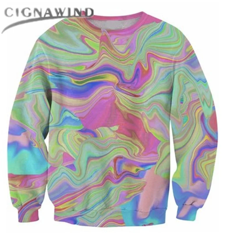 Funny psychedelic Pasteles sweats print 3d sweats women men sweatshirts