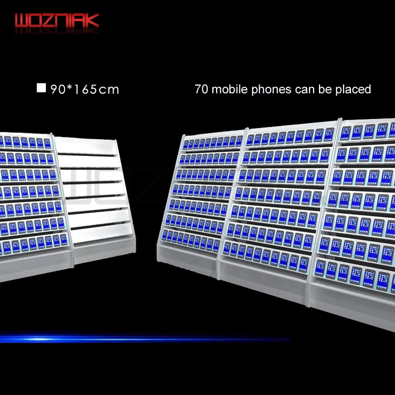 Многоцелевой счетчик мобильного телефона с плоской панелью, функциональная рамка, студийная зарядная стойка, стойка для шкафа, приемная станция для ремонта, витрина для магазина - Цвет: 90 x 165cm