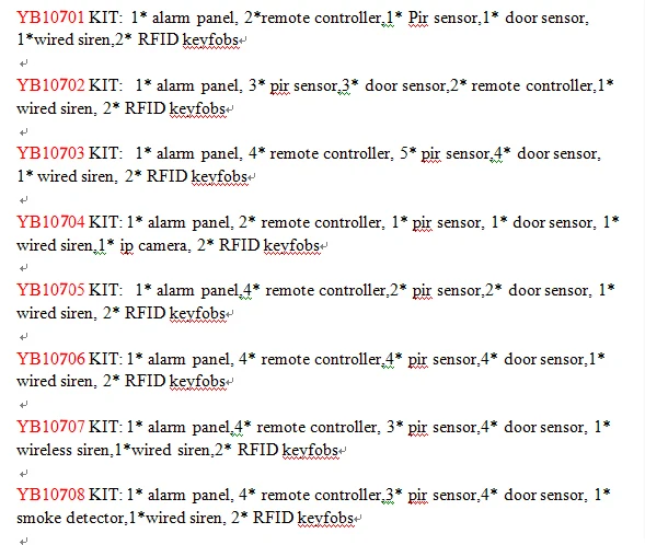 YobangSecurity приложение Управление кнопкой SOS 2,4 дюймов WI-FI RFID 3G WCDMA дома охранной сигнализации Системы Дым пожарный Сенсор видео IP Камера