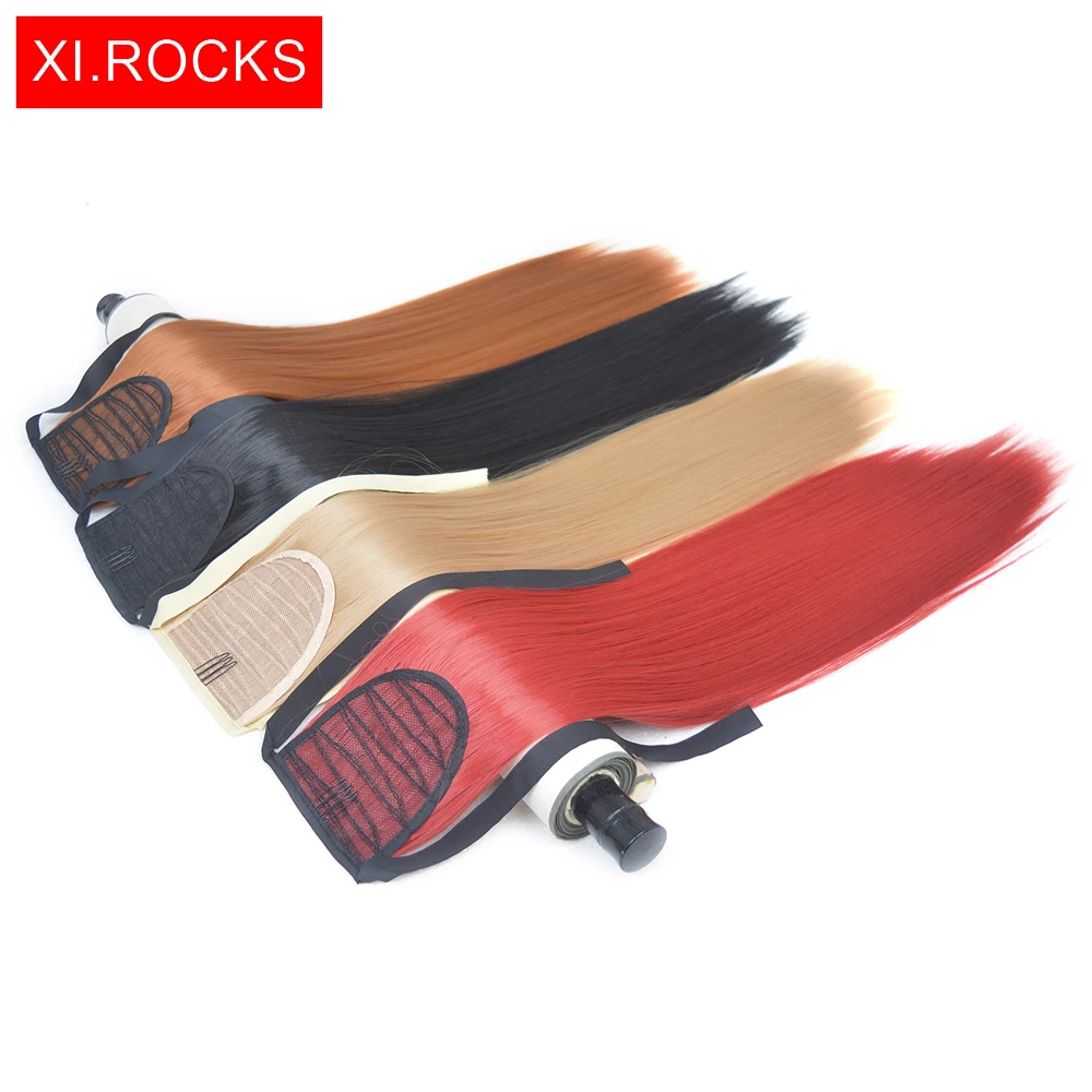 1 шт. накладные синтетические волосы Xi Rocks На клипсе конский хвост Длинные для